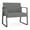Asteroid, variant on Waterfall Reception Waiting Sled Base Bariatic Chair / Charcoal Steel / Blue