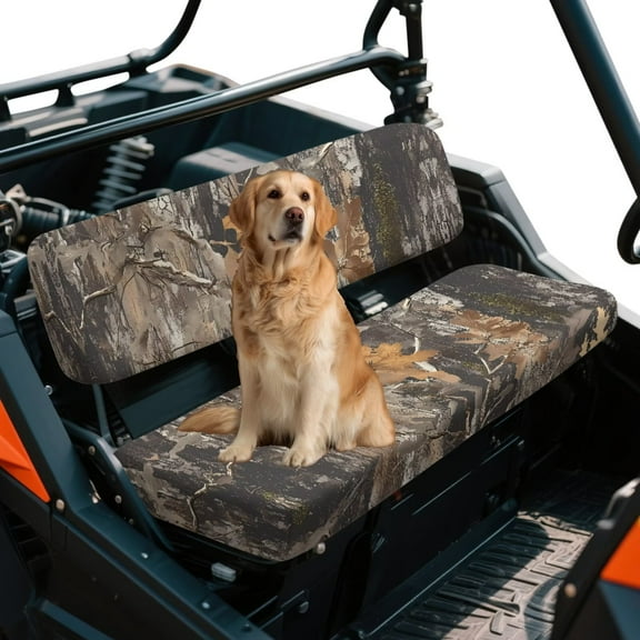 Garronmavis UTV Seat Covers Easy to Clean Powersports Seat Covers Protection for Kawasaki Mule 3000 3010 3020 Seats with Elastic Edges Hunting Camo Forest