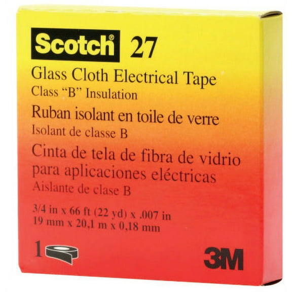 Scotch Glass Cloth Electrical Tapes 27, 66 Ft X 3/4 In, White