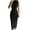 #007-Black, variant on n Women's Solid Spring Fall Dress - Round Neck with Pockets, Elegant Office Work Party Banquet Dress, A-Line Formal Midi Dress for Commuting Daily Wear and Special Occasions