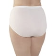 thumbnail image 3 of Fit for Me by Fruit of the Loom Women's Plus Cotton White Brief Panties - 5 Pack, 3 of 7