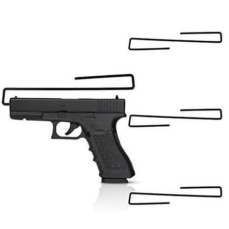 Safety Storage Easy Use .. Gun Hanger - Pack .. of 4 Original Handmade .. Handgun Hangers for Gun .. Safe Organization Vinyl Coated .. Gun Storage for 22 .. Caliber and Up