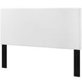 thumbnail image 3 of Contemporary Modern Urban Designer Bedroom Twin Size Headbaord, Fabric, White, 3 of 5
