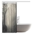 thumbnail image 2 of MYPOP Gothic Decor Shower Curtain, Path on the Gothic Forest Trees Foggy Mysterious Nature Fabric Bathroom Shower Curtain with Hooks, 60 X 72 Inches, 2 of 3