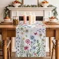 thumbnail image 2 of Table Runner 72 Inches Long for Kitchen Dining, Spring Floral Dresser Scarf Farmhouse, Dining Table Decorations for Wedding/Parties, Pink Blue Flowers Botanical Butterflies 18 x 72 In, 2 of 8
