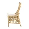 thumbnail image 3 of Benjara 23" Rattan Dining Side Chair- Soft Padded Seat- Natural Brown- White, 3 of 5
