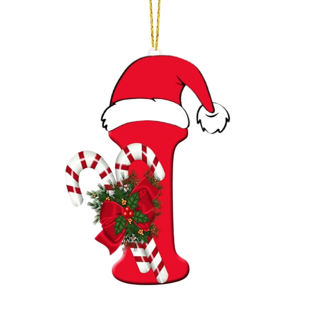 Decoraciones Del Árbol de Navidad 26 Alfabeto 3D Acrílico Árbol de Navidad Colgante Decoración Regalo Familia Fiesta de Navidad Colgante Árbol de Navidad Ornamentos