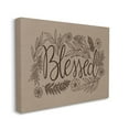 thumbnail image 3 of Blessed Flower Botanical Border Botanical & Floral Graphic Art Gallery Wrapped Canvas Print Wall Art, 3 of 7