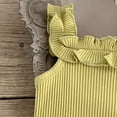 thumbnail image 7 of Ohufall Toddler Girls Tank Tops Ruffled Crew Neck 0-5T Summer Tank Top Breathable Solid Color Summer Casual Tank, 7 of 7