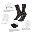thumbnail image 3 of Zufioo I love you Mom Print Children's Mid-tube Socks, Contrast Color High Elastic Sports Socks - Sweat-absorbent, Warm, Suitable for Children Aged 6-10, 3 of 5
