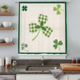 thumbnail image 5 of Saint Patrick's Day Sheer Curtains 72 Inches Long, Spring Green Plaid Leaves Vintage Light Filering Curtains, Breathable Simi Curtain Privacy Drapes for Living Room Bedroom Window Treatment, 5 of 9