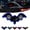 Blue, variant on Solar-Powered Bat Night Car Light, Cool Glow LED Projection Ambient Lamp with Vacuum Suction Cup, USB & Sun Charging Nighttime Vehicle Silhouette Sign Projector, Black