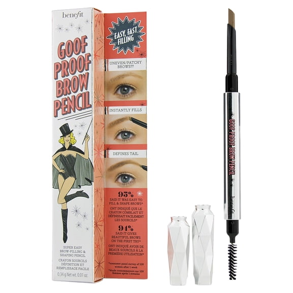 Benefit Cosmetics Goof Proof Waterproof Easy Shape & Fill Eyebrow Pencil Color: 1 Size: .01 OZ