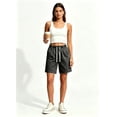 thumbnail image 6 of JJHGVB Women's Casual Sweat Shorts, Elastic Drawstring High Waist Shorts with Pockets, Outdoor Short Gray 5XL, 6 of 8