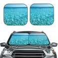 thumbnail image 2 of Naloa Crystal Clear Ocean Waves Print 2-Piece Windshield Sunshade,Foldable Car Front Window Sun Shades,for Most Sedans SUV Truck-Small, 2 of 6