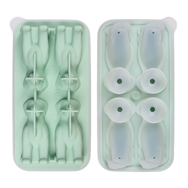Cute Mould Dog Shapes Tray Silicone Ice Mould Shapes Make 4 Ice For Iced Coffee Mini Ice Tray Ice Bar Tray Mini Ice Trays for Freezer Silicone Silicone Ice Cup Soup Freezing Tray Silicone Canning Rack