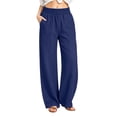 thumbnail image 5 of LEKODE Women's Wide Leg Jeans Going Out Pants Plus Size Jeans Long Jeans Work Pants Trendy Pants Soft Jeans Stretchy Jeans for Women Boho Pants Denim Jeans for Women Navy XL, 5 of 7