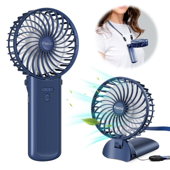 Ventilador de mano Psecici Mini Portable con cordón de 4 velocidades 180°