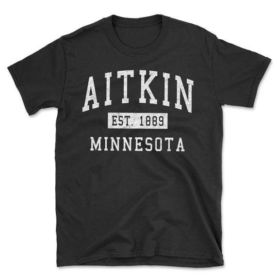 Aitkin Minnesota Classic Established Men's Cotton T-Shirt