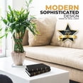 thumbnail image 3 of Textured Linen Home Decor Book (Black with Gold Lines), 3 of 4