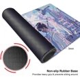 thumbnail image 4 of Cartoon Long Mouse Pad XXL Extended Anime Boy Mousepad Large Stitched Edges Gaming Mouse Mat Powder Blue Office Desk Pads with Non-Slip Rubber Base(Size:31.5x11.8in), 4 of 6