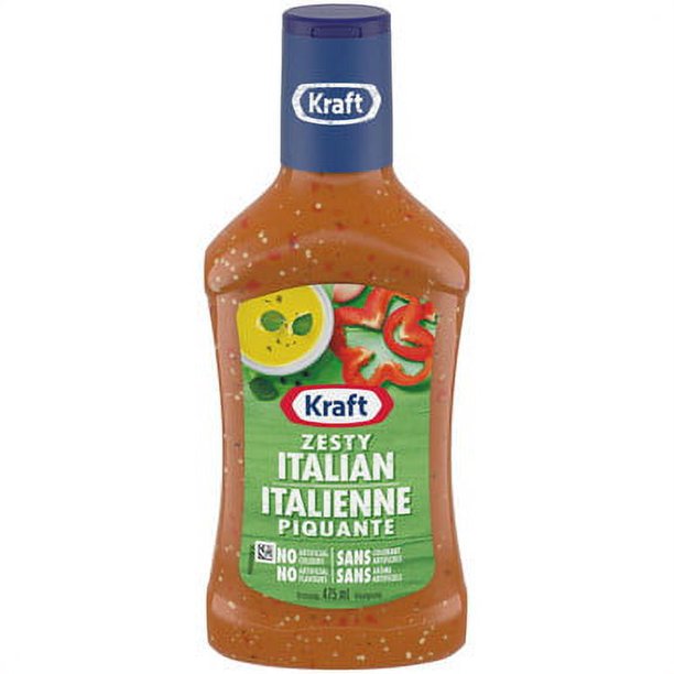 Kraft Zesty Italian Dressing, 475mL/16 fl. oz., Bottle, {Imported from