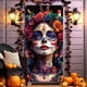 thumbnail image 4 of Decoraciones de Halloween, Cubrepuertas de 89 x 180 cm para Halloween y Día de Muertos - Decoración para puerta de Halloween y Día de Muertos - Cubrepuertas de poliéster para fiestas y festivales, 4 of 6