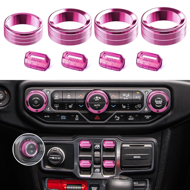 Set de Cubiertas de Botones y Perillas DIAMOOKY para Jeep Wrangler JL JLU