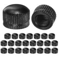 thumbnail image 1 of Paquete de 25 tuercas de tapa roscadas, tapas de tornillo M6x11mm para luminarias, tuerca de perilla estriada hembra para reemplazo de cubierta de luz de techo [Negro mate], 1 of 7
