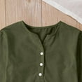 thumbnail image 5 of WOYY Big Boys Cotton Linen Henley T-Shirt 3/4 Sleeve Solid Color Casual T Shirt, 5 of 6