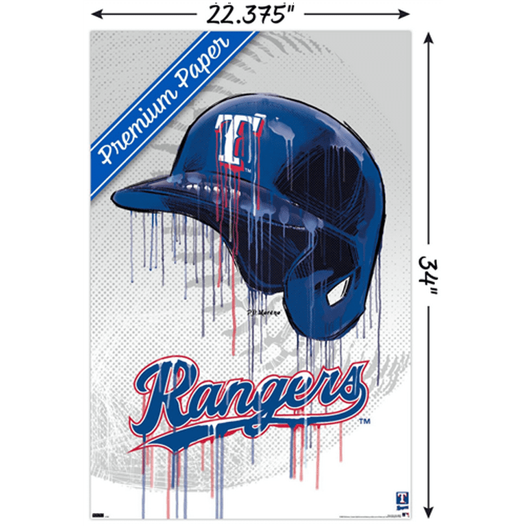 MLB Texas Rangers - Drip Helmet 22 Wall Poster, 22.375 x 34 