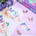 thumbnail image 6 of Eoozwa Lasers Butterfly Stickers Roll Fun Colorful Butterfly Flowers 1 Inch Cut Self-Adhesive Gift Round Seal Label Stickers Scrapbook Envelopes Water Bottles, 6 of 7