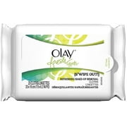 Angle View: OLAY Fresh Effects S'wipe Out! Refreshing Make-up Removal Cloths 20 ea (Pack of 6)