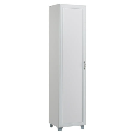 akadaHOME Tall Single Door Storage Cabinet - White - Walmart.com