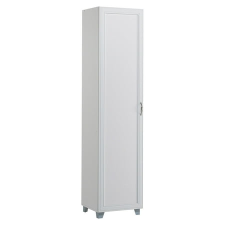 akadaHOME Tall Single Door Storage Cabinet - White - Walmart.com