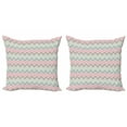 thumbnail image 1 of Ambesonne Vintage Throw Pillow Cover 2 Pack, Modern Abstract Forms, 18", Multicolor, 1 of 2