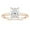Rose gold, variant on 3CT 925 Sterling Silver Engagement Rings Radiant Cut Solitaire Cubic Zirconia CZ Wedding Promise Rings for Her Wedding Bands for Women Size 3-11