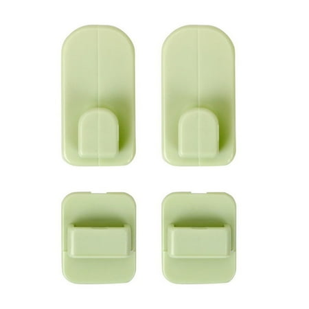 

4pcs/Set Remote Control Holder Tape Hanger Sticky Hook Set Wall Storage Organization For TV Air Conditioner Keys