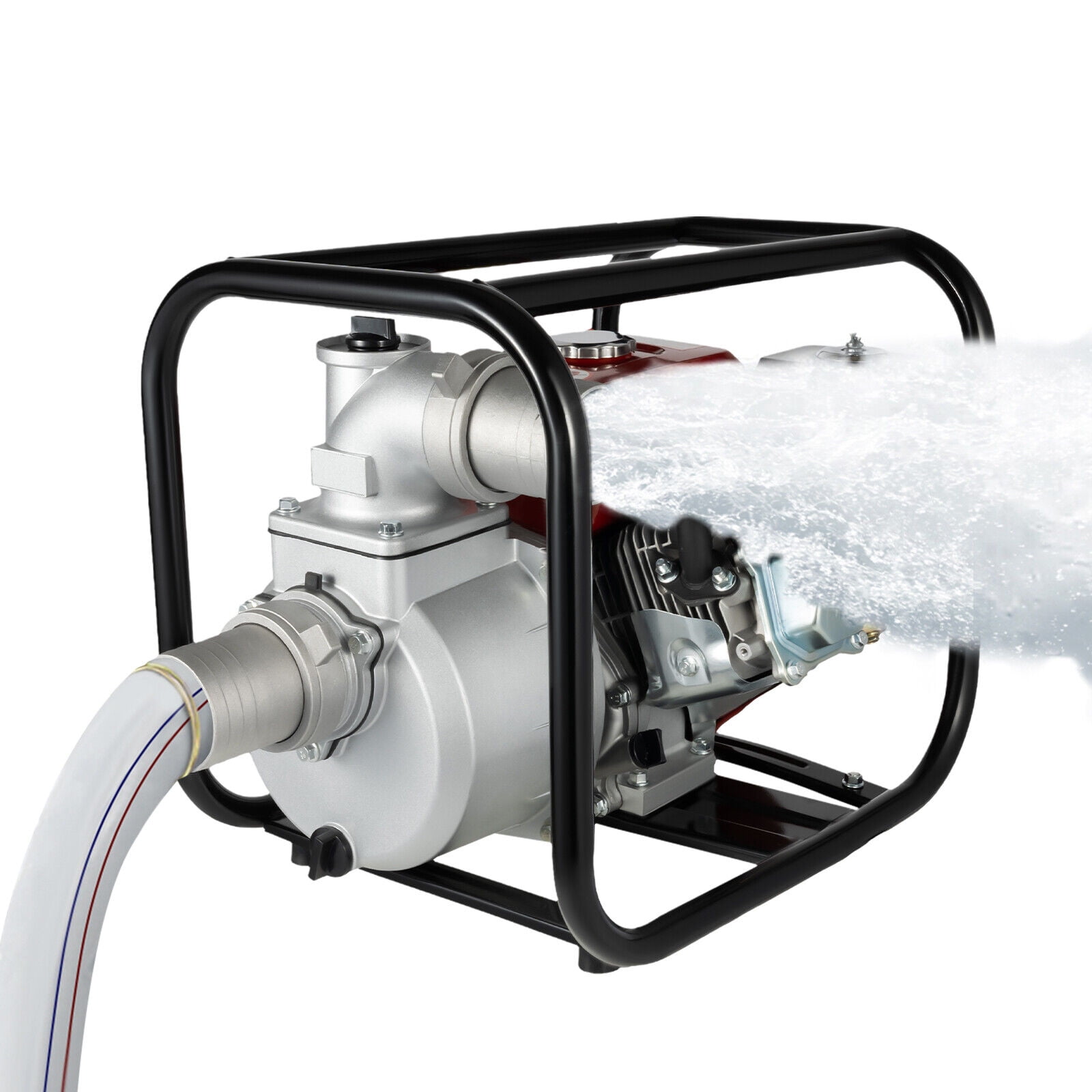 ToppiJoy 3in 7.5HP 3000W Trash Pump, Gasoline Powered Water Pump Sludge Pump Transfer Garden Farm Irrigation Petrol Pump with Water Filtration Systems