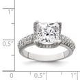 thumbnail image 3 of Sterling Silver Square CZ Ring QR2707, 3 of 5