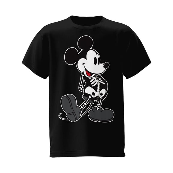 Disney Mickey Skeleton Youth Unisex Tee Shirt