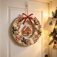 thumbnail image 4 of Sea Glass Christmas Wreath Kit DIY Holiday Wreath Making Supplies with Frosted Glass Beads Bows for Front Door Wall Mantel Handmade Gift, 4 of 5
