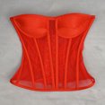 thumbnail image 6 of Qulqfy Lace Up Corset for Women Overbust Plus Size Bustier Strapless Soft Cup Boned Solid Corset Tops for Women, 6 of 9