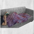 thumbnail image 6 of Floral Soft Flannel Fleece Throw Blanket, Sunny Hazy Dahlia Flower Background Nature Essence Fragrance Beauty Image, Cozy Plush for Indoor and Outdoor Use, 70" x 90", Baby Pink Lavender, by Ambesonne, 6 of 6