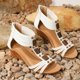 thumbnail image 4 of MKLEKYY Sandalias Confort Mujer Sandalias de Tacón Bajo para Mujer Ropa Exterior Zapatos de Mamá Dulce Cremallera Trasera Zapatos Romanos de Suela Gruesa, 4 of 4