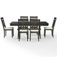 thumbnail image 3 of Crosley Furniture Hayden Wood 7 Piece Butterfly Leaf Trestle Dining Set in Slate, 3 of 19