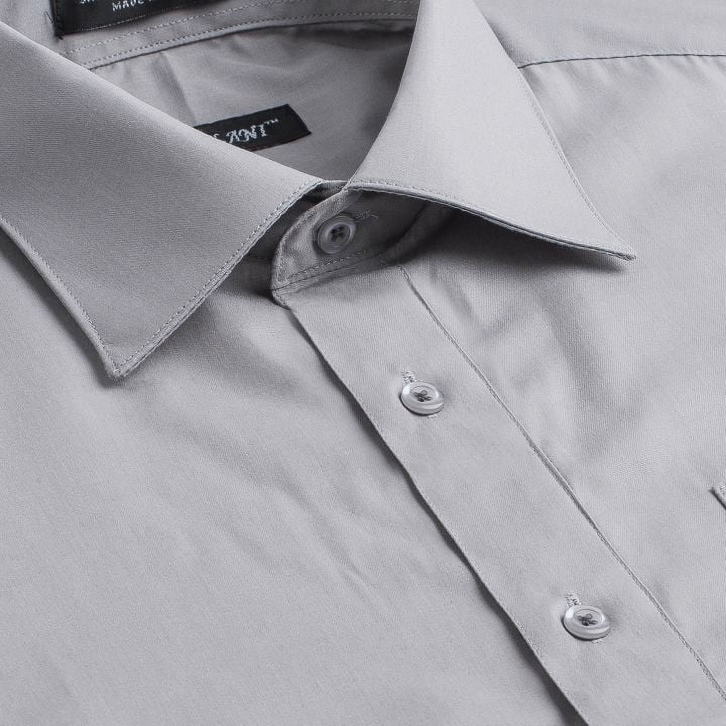 Milani Poly-Cotton Men's Classic Fit Dress Shirt with Left chest Pocket