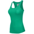 thumbnail image 2 of J. METHOD Women's Tank Top Sleeveless Racerback Basic Stretch Comfy Slim Fitted Ribbed Knit Tops Workout Yoga T Shirt NEWT386 Kelly Green M, 2 of 6