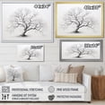 thumbnail image 4 of Designart "Grey White Tree Subtle Charm II" Floral Floater Framed Wall Art Print, 4 of 7