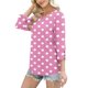 thumbnail image 4 of Neewe 3/4 Length Sleeve for Womens Polk Dot Tops Casual Crewneck Pullover Tunics Summer Comfy Blouses Fashion 2026, 4 of 7